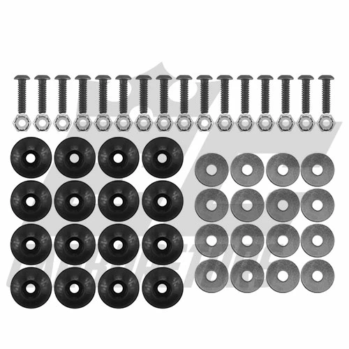 EC Carburetors Black Plastic Kart Body Bolt & Washer Kit