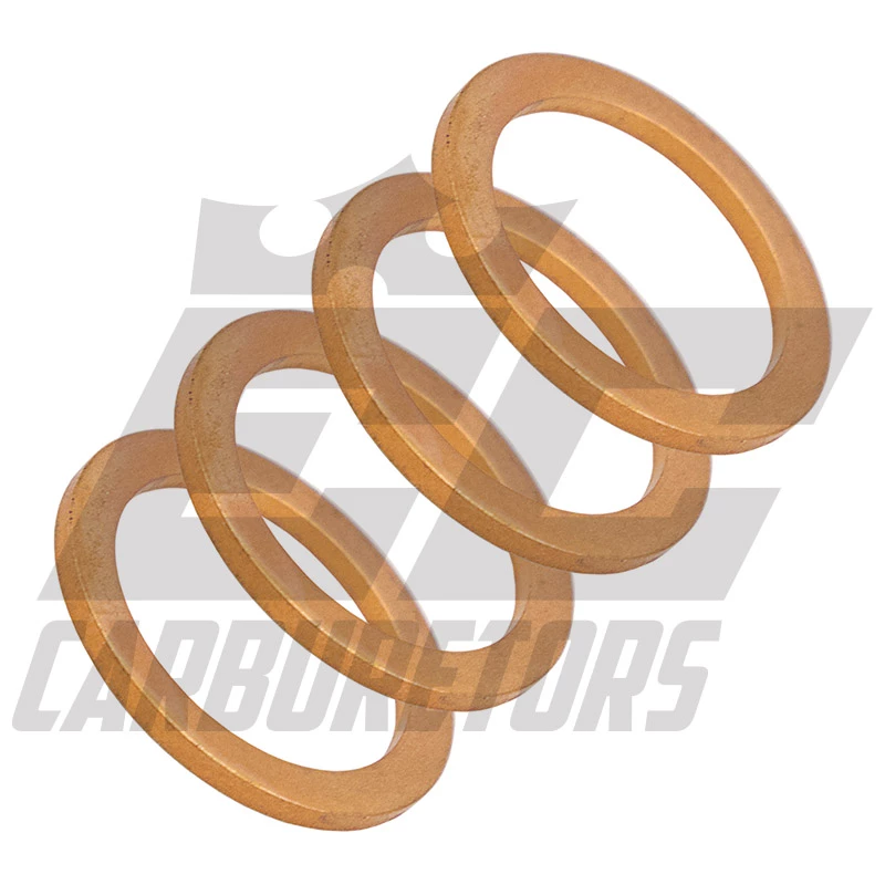 EC Carburetors Copper Spark Plug Indexing Washers - 4 Pack